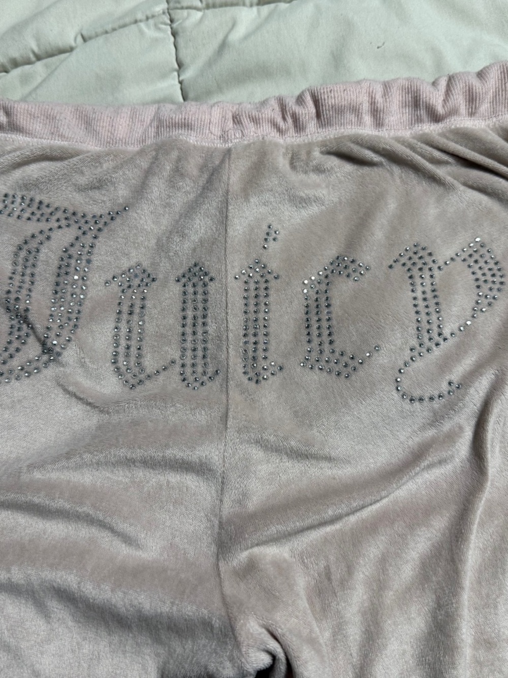 Juicy Couture Pink Lounge Pants Medium Rhinestone Barbiecore Y2K Bling Sleepwear